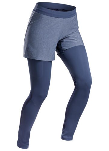 Mallas con pantalón corto de montaña y trekking ultraligeras Mujer FH900 Azul