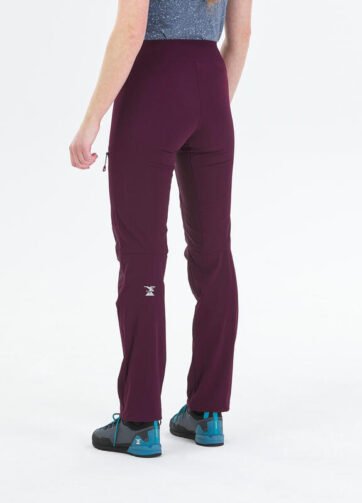 Pantalón de escalada y alpinismo Mujer Simond Rock Evo granate