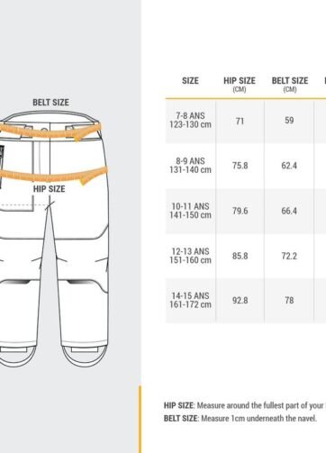 Pantalón de montaña y nieve térmico perlante Niños 7-15 años Quechua SH500